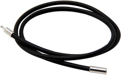 Ожерелье резиновая веревка ожерелье с 3 мм черный из нержавеющей стали застежка 18 дюймов, белый - Изображение 1 из 4