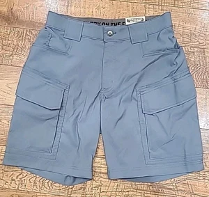 New Duluth Shorts Mens 32 Dry on the Fly Relaxed Fit 11" Inseam Cargo Blue Gray - Picture 1 of 10