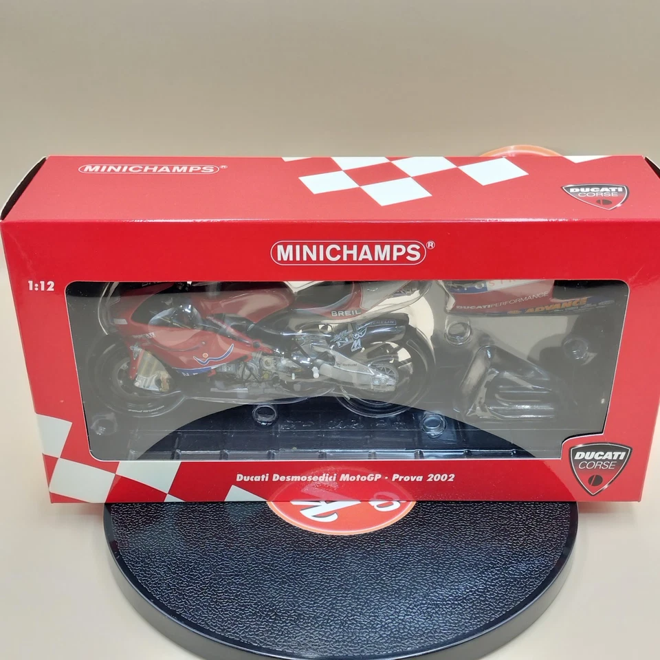 MINICHAMPS 1/12 Ducati Desmosedici MotoGP Prova 2002 122020099 diecast metal - Image 1 of 4