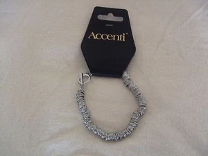 New Accenti Silver Coloured BANGLE/BRACELET - Picture 1 of 2