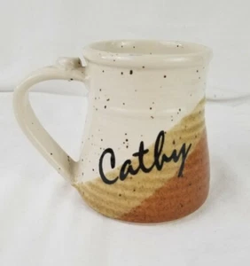 Vintage 1977 "CATHY" Name Ceramic Clay in Mind Coffee Cup / Mug Personalized - Picture 1 of 4
