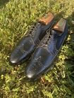 Royal Tweed By Cheaney Of England Wingtip Brogue Shoes Men Size 9.5  9227B Black