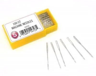 Singer Sewing Machine Needles Universal, Stretch Ball Point, Microtex Box of 100 - Image 1 of 3