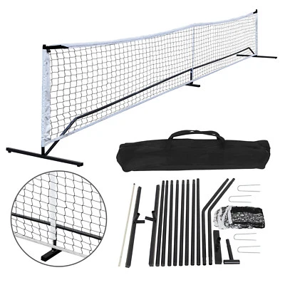 SEGAWE 22FT Portable Pickleball Tennis Net W/Stand & Net &Carry Bag Steel Poles Outdoor