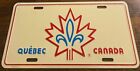 Quebec Canada Booster License Plate Vintage Maple Leaf Vintage