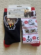 New Harry Potter Official Wizarding World 2 Pair Adult Unisex Socks Cotton Gift
