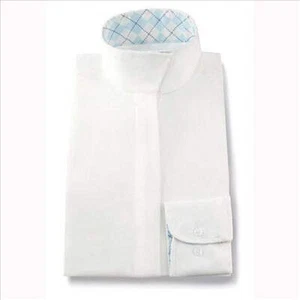 Blusa L610N Damas RJ Classics Prestige Blanca Caza Azul Argyle Borde Absorbente NUEVA - Imagen 1 de 2