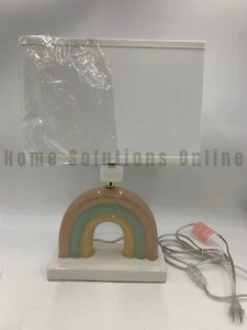 Pottery Barn Kids Ceramic Rainbow Table Lamp w/ Shade Multi 17" H #X1205 - Picture 1 of 6