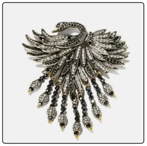 Heidi Daus "Graceful Beauty" Crystal Swan Pin / Brooch - Stunning!!! - Picture 1 of 3