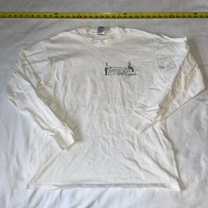 Mardi Gras Extravaganza White Long Sleeve T-Shirt New Trier From 1998 Graphic L - Picture 1 of 5