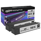 Remanufactured Ink Cartridges for HP 981X L0R12A High Yield (Black, 2-Pack)