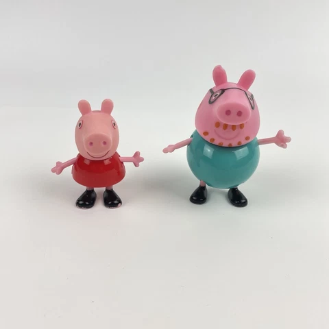 Peppa Pig And Daddy Pig 2" Inch Figure Lot Jazwares Cover