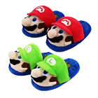 Super Mario Bros Luigi Red Mario Soft Plush Adults Slipper 1 Pairs Xmas Party