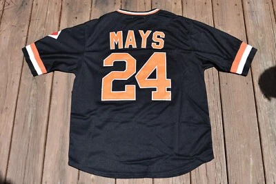 New! Willie Mays San Francisco Giants ALT BLACK Pull-Over Baseball Jersey XXL - Image 1 of 2