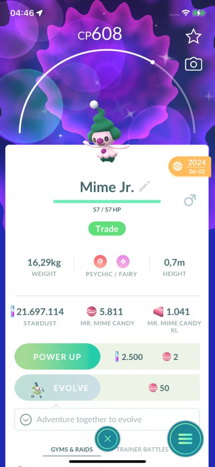 ✨Pokemon | SHINY Regional Hatched/Baby Mime jr. | 20K OR 80K Trade Is Fine✨ - Image 1 of 1
