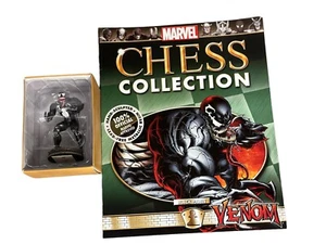 Eaglemoss Marvel Venom Black Pawn Chess Figure #9 with Magazine - Picture 1 of 6