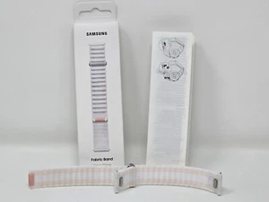 NEW Samsung White Pink One Click Fabric Watch band 20mm S/M - Zdjęcie 1 z 7