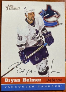 2000-01 Topps Heritage #205 Bryan Helmer Vancouver Canucks - Foto 1 di 1