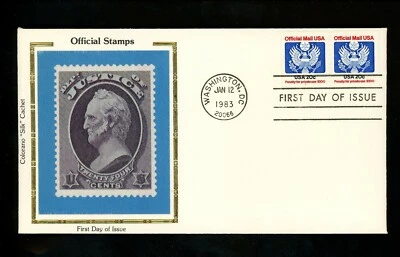 US FDC #O135 Colorano 1983 Washington DC Official Mail Eagle Plate # 1 PNC - Image 1 of 2