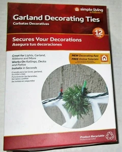 Simple Living DECORATING TIES  12 Ties. Use for Lights, Garland, Ribbon and More - Picture 1 of 1