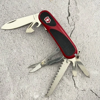 Navaja suiza Victorinox EvoGrip S18 — hoja de bloqueo, agarre rojo/negro, 15 funciones Foto 1 de 4