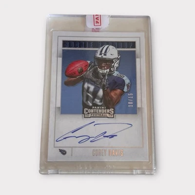 2017 panini contenders corey davis Rookie Auto /10 SSP Rare - Image 1 of 4
