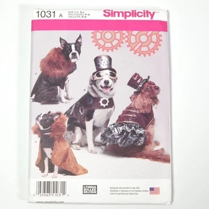 SIMPLICITY CRAFT PATTERN 1031 DOG COSTUMES SIZES SMALL MEDIUM LARGE NEW FF - Picture 1 of 2