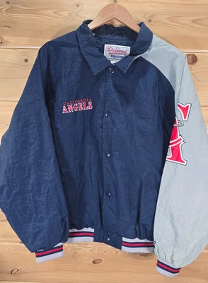 Chaqueta De Colección California Angels Starter Colección Diamante Hombres Mediana Años 90 Distress Foto 1 de 4