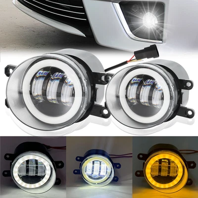 2pcs LED Driving Fog Light Lamp Front Bumper Light Driver + Right Passenger Side - Image 1 of 4