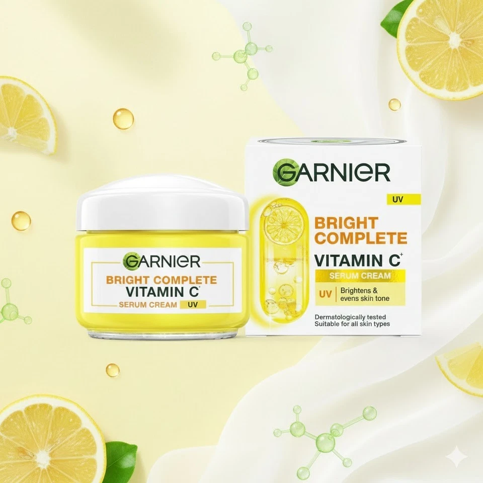 Garnier Bright Complete крем-сыворотка с витамином C+ SPF 40 УФ осветляющий крем для лица - Изображение 1 из 3