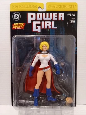 DC DIRECT - POWER GIRL ACTION FIGURE - JUSTICE SOCIETY AMERICA - NEW MINT - 2001 - Image 1 of 3