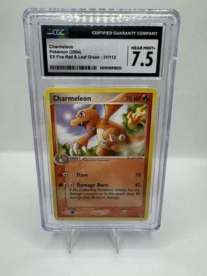 Pokémon Charmeleon 2004 holograma inverso EX rojo fuego y verde hoja 31 CGC 7,5 Foto 1 de 2
