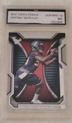 2012 Topps Strata Whitney Mercilus #68 FGS graded GEM MINT 10 - Image 1 of 3