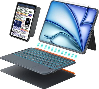 iPad Air 11 inch Case with Keyboard (M3 M2 2025 2024),Pro 11,iPad A16 11th/10th - Image 1 of 4