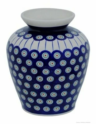 Original Bunzlauer Keramik 2,3L Vase "Emma" 19,7cm, Baluster Blumenvase Dekor 8 - Bild 1 von 2