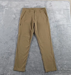 BYLT Everyday Pant 2.0 Slim Fit Pants Mens 34 Tan Zip Pocket Stretch Comfort - Picture 1 of 14