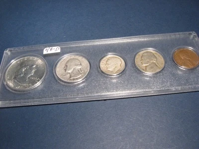 1948 DENVER Mint Birth year 5 coin MATCHED set ~ circulated ~ nice gift - Image 1 of 4