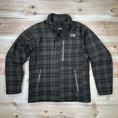 THE NORTH FACE Jacket Mens Medium Grey Wool Blend Insulated Full Zip Pockets - Image 1 of 4