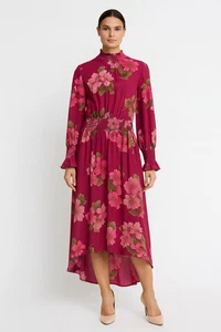 Nanette Lepore Women’s Floral High Neck Midi Dress - Size 8 - Picture 1 of 7