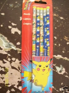 Pokemon Pikachu 5 Pack Lápices Nintendo con licencia en USA Pencil School - Imagen 1 de 1