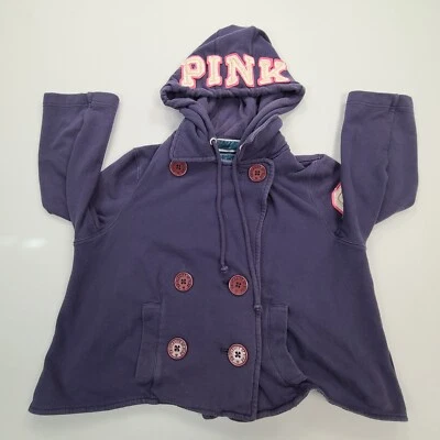 PINK Jacket Teens Large Blue Comfort Outdoors Casual Stylish Cropped Teens - Image 1 of 4