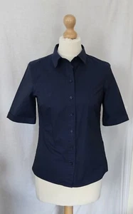 Womens Meraki Navy Blue Top Size Small Womens Shirt Womens Short Sleeve Blouse - Picture 1 of 6