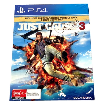 Just Cause 3 PS4 Weaponized Vehicle Pack & Medici Map Edition Brand New & Sealed - Image 1 of 4