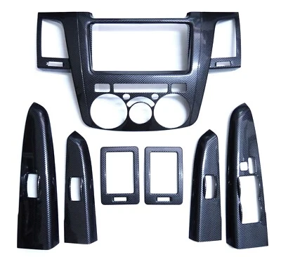 Kit de molduras interiores de tablero de grano de carbono para Toyota Hilux Vigo SR5 MK6 2005-2011 Foto 1 de 3