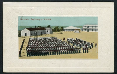 Tarjeta postal militar/regimiento en desfile BERMUDAS (21768)/PPC 1912 Foto 1 de 2
