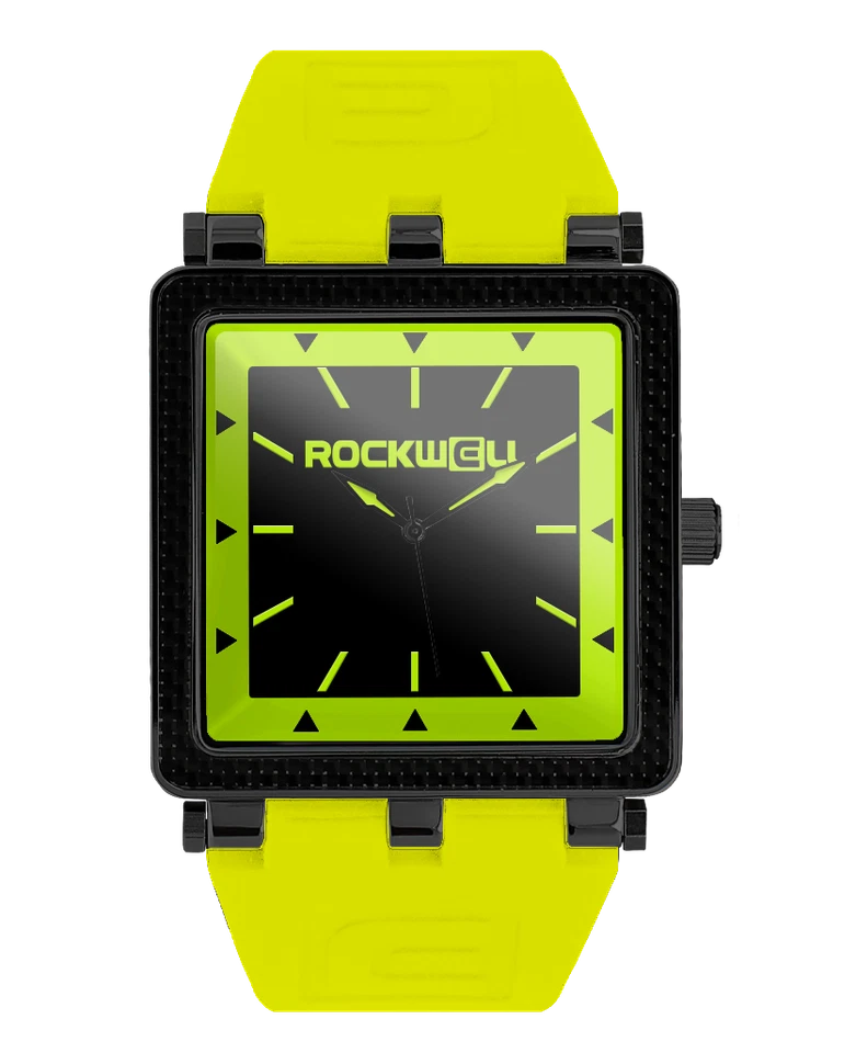 NUEVO EN CAJA Reloj Hombre Rockwell FIBRA DE CARBONO LITE AMARILLO NEGRO CFL-114 Foto 1 de 2