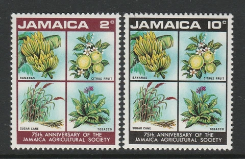 Jamaica 1970 Agriculture set SG 323-324 Mnh Cover