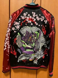 Nishiki x Evangelion Eva-01 Jacket Sukajan Reversible Black JP M (US S) - Picture 1 of 8