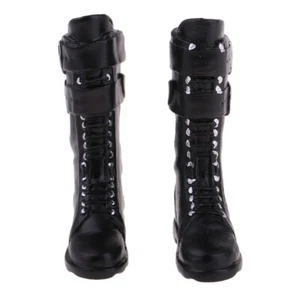 1/6 Scale Female Knee Boots Flat Heel Shoes PU for 12'' Dragon Action Figure - Picture 1 of 11