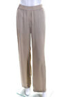 Theory Womens Warm Stone Silk Striped High Rise Pull On Track Pants Size 4